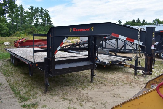 Like new Rampant goose neck flat bed trailer