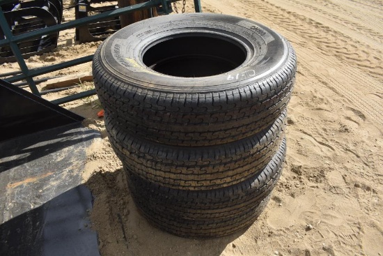 Set of 4 new ST235/80R16 radial trailer tires