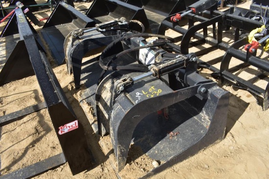 New 72" rock grapple bucket skid steer attachment