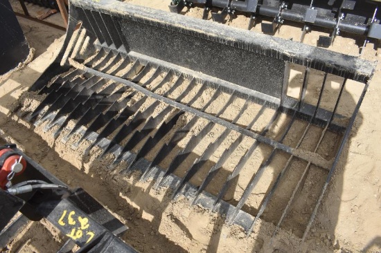 New rock bucket skid steer attachment