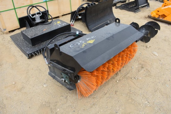 New angle sweeper mini skid steer attachment