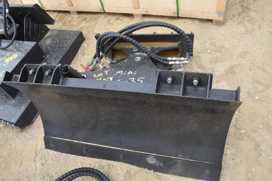New angle plow mini skid steer attachment