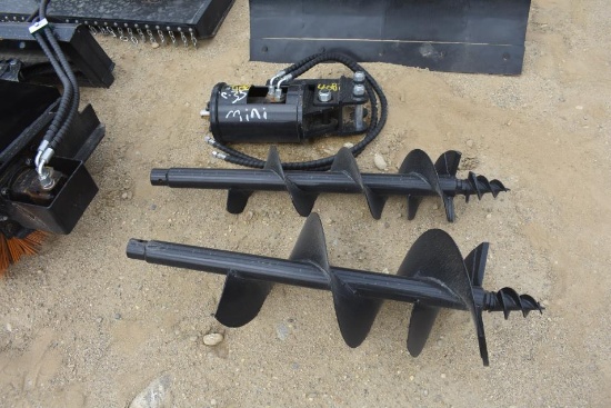 New mini skid steer auger attachment with extra bit