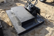 Mini skid steer brush mower attachment