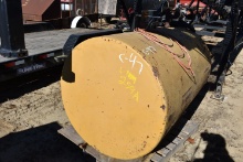 Yellow round fuel barrel with electric pump