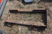 Skid steer blank frame attachment