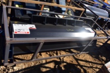 Mower King rotary tiller skid steer attachment, model ESCCTR072
