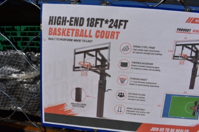 High-end 18' by 24' basketball court, model SDLBBS800