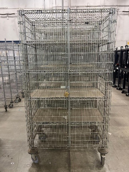 IRSG Mobile Stainless Steel Security Cage, w/Casters