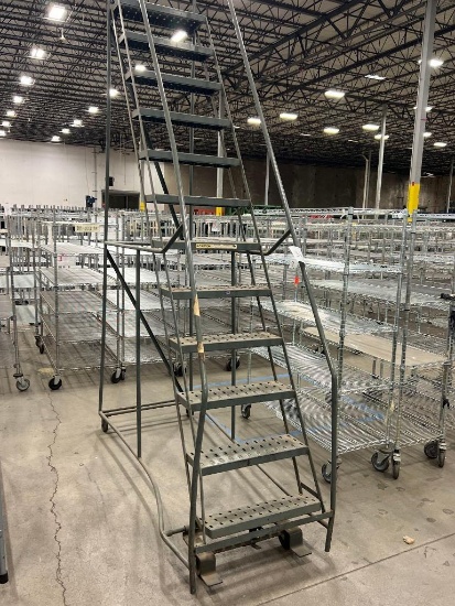 EGA Rolling Step Ladder 10' Height 12 Step