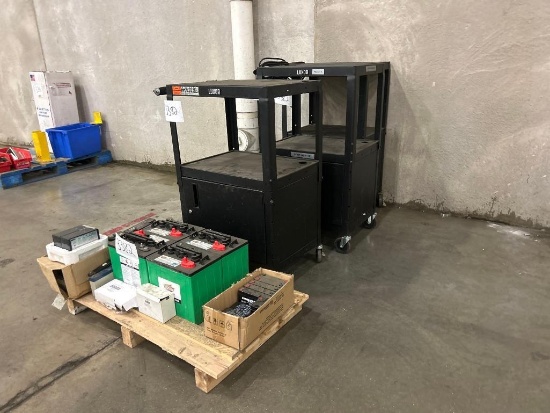 Workstation Carts With Assorted Batteries