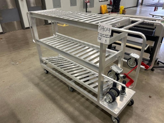 New Age Industrial Aluminum Cart 3 Shelf