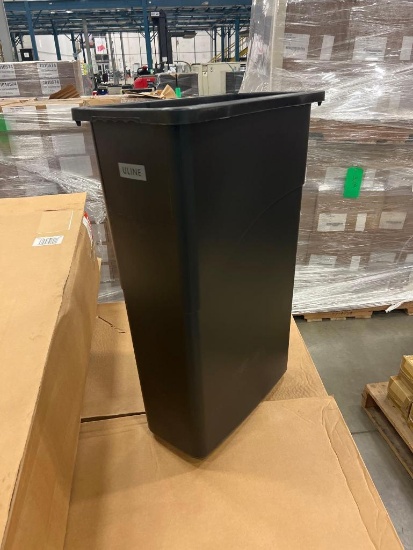 Uline Small Black Trash Cans, 23 GAL, H-5148BL
