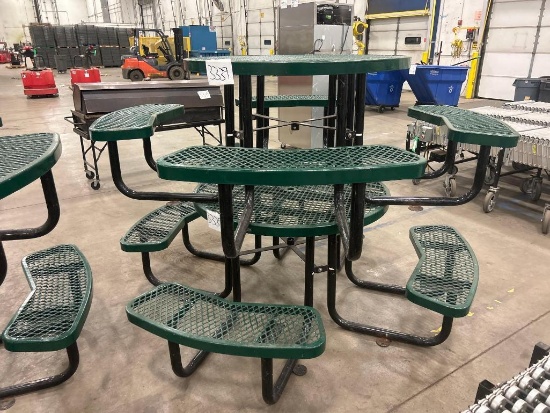 Round Picnic Table 4 Seats 46" Diameter