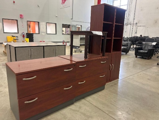 Office Furniture Set Bookcase Drawer cabinet and End Table
