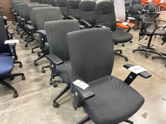 Textured Gray Rolling Office Chair