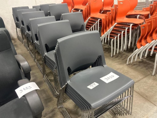 Gray Stackable Cafeteria Chair