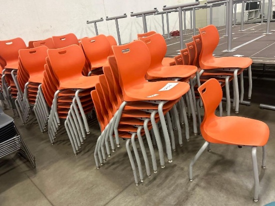 Orange Stackable Cafeteria Chair