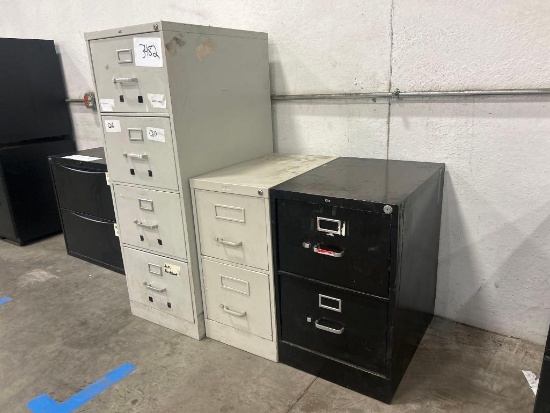 Assorted Filing Cabinets Short and Tall
