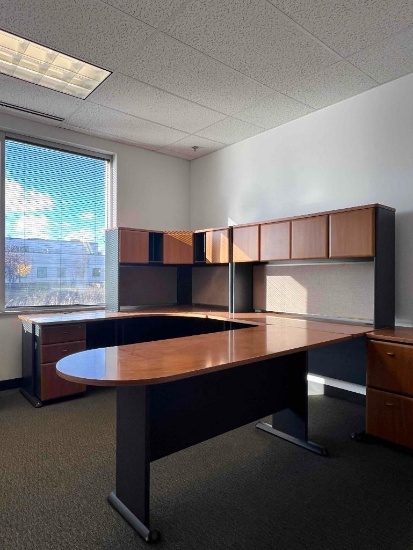 Office Furniture Set 7 Piece 143" x 116" Desk Height 30"