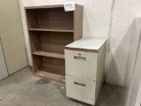 Metal 2 Shelf Cabinet and Filing Cabinet 2 Compartment