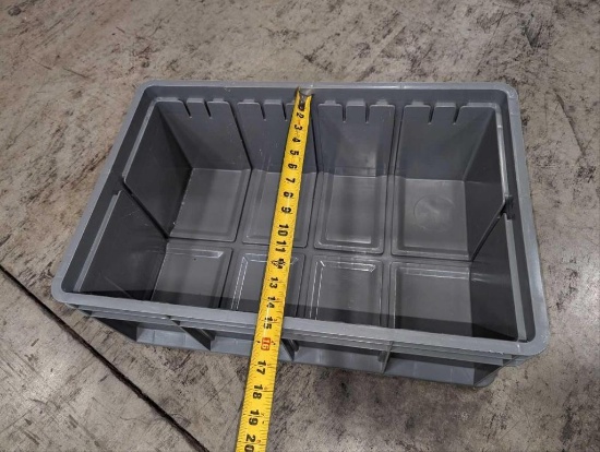 22.5" x 14.5" x 9" Gray Storage Bins