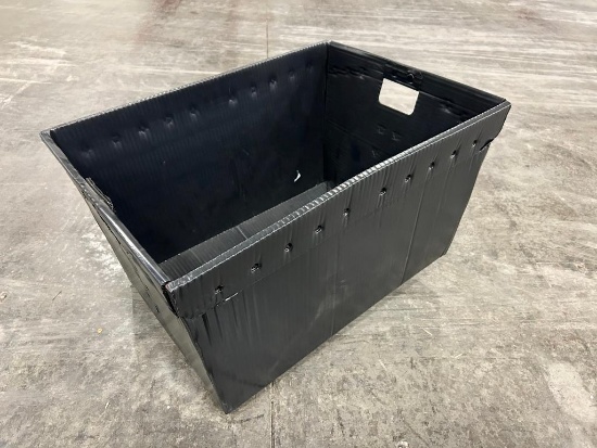 24" x 17.5" x 13" Corrugated Plastic Tote - Black