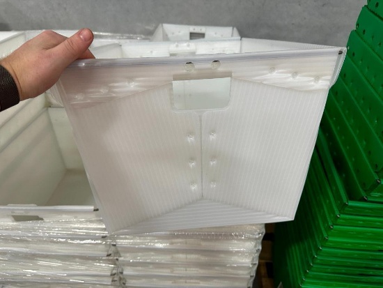 24" x 17.5" x 13" Corrugated Plastic Tote - White