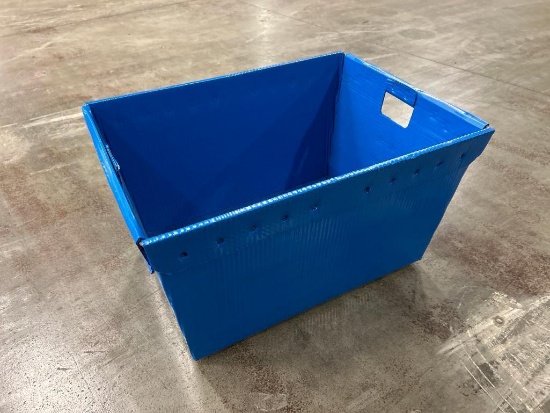 24" x 17.5" x 13" Corrugated Plastic Tote - Blue
