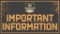 Important Information