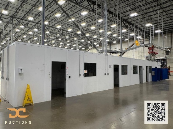 (1) Modular Office - Five Office Sections - 67' 2" x 10' 10" x 8'