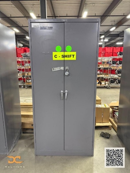 (1) Tennsco Gray Storage Cabinet Containing Tools and Hardware