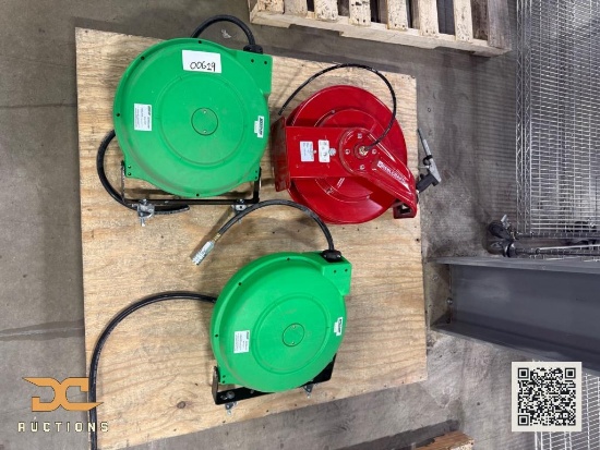 (1) Lot of 3 Retractable Air Hoses