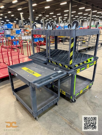 (5) Rolling Warehouse Utility Carts | Two Levels