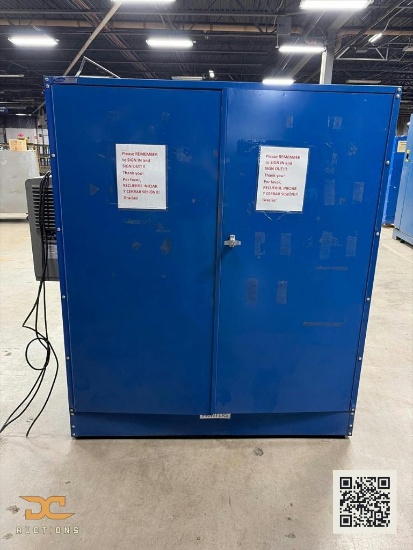 (1) Rousseau Heavy-Duty Double-Door Industrial Storage Cabinet | Blue | 2-Door Locking