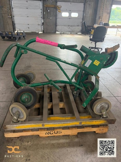 (1) Greenlee Mechanical Conduit Bender / Pipe Bender on Wheeled Cart