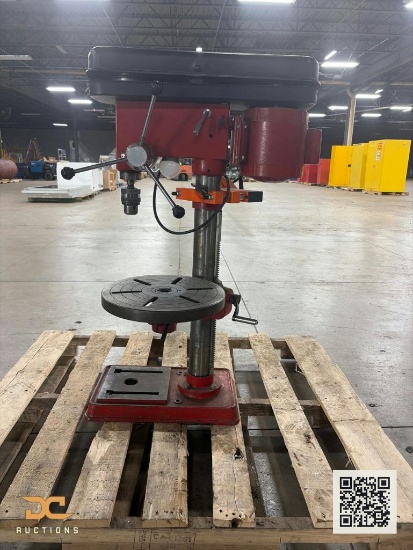 (1) Floor-Standing Drill Press with Round Worktable and Cast Iron Base
