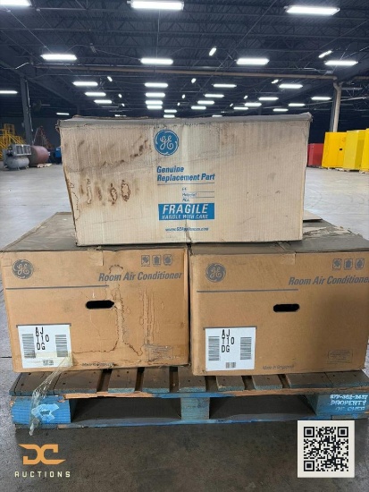 (3) GE AJTT10DG Room Air Conditioners Lot of 2 Units + GE Genuine Replacement Part (3 Boxes on