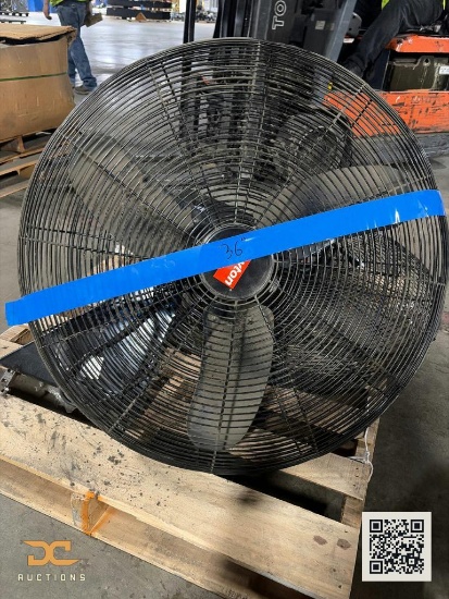 (2) Dayton Industrial Drum Fan | Large Black Warehouse Circulation Fan | 120V | 36" Diameter