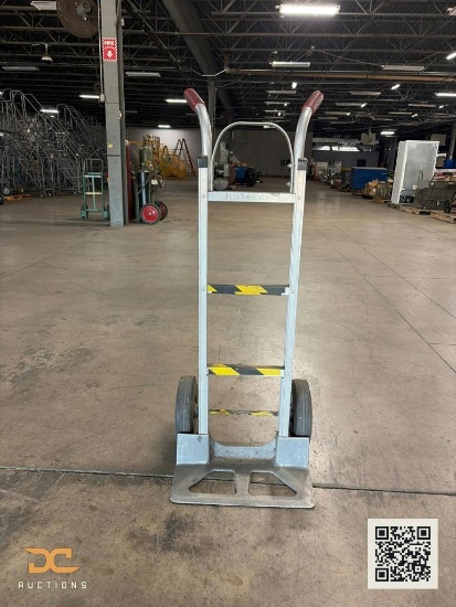 (1) Aluminum Hand Truck / Two-Wheel Dolly with Rubber Wheels & Safety-Tape Steps