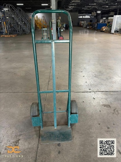 (1) Heavy-Duty Steel Hand Truck / Dolly Teal, Pneumatic Wheels