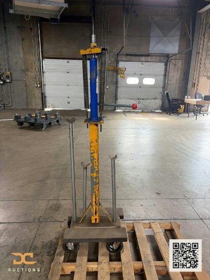 (1) Mobile Hydraulic Drum Lifter / Stacker Portable Rolling Base with Coil Spring Return