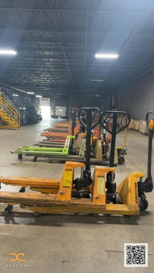(3) Manual Pallet Jacks | Mixed Colors & Brands