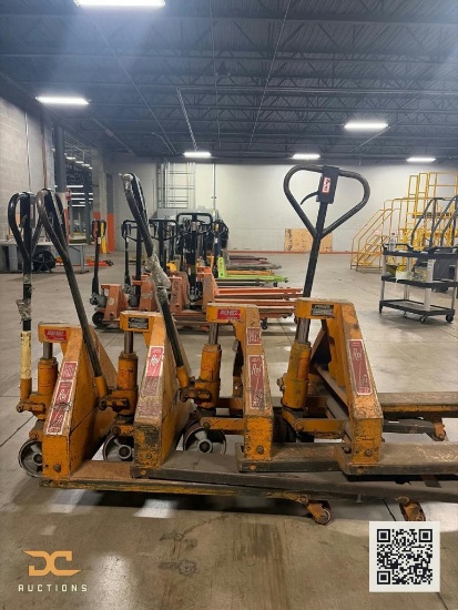(4) Rol-Lift Manual Pallet Jacks | Yellow