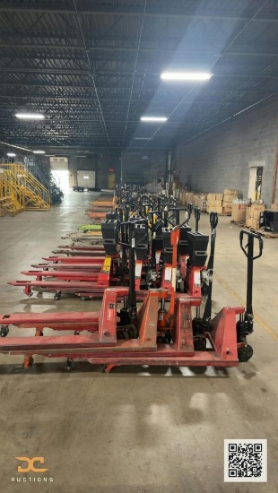 (4) Dayton Manual Pallet Jacks | Red
