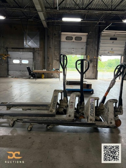 (4) Crown Manual Pallet Jacks | White