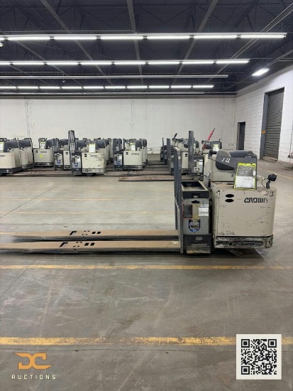 (1) 2019 Electric Walkie Pallet Jack | Rider-Type with Extended Forks