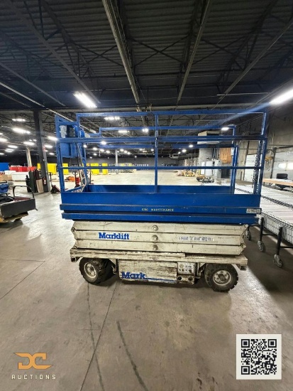 (1) Marklift Electric Scissor Lift | Blue | Mark Industries