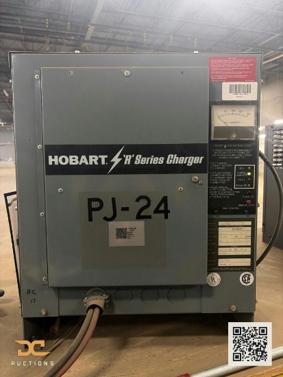 (1) Hobart 'R' Series Industrial Forklift Battery Charger, Model PJ-24, 24V, 3-Phase