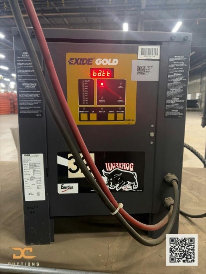 (1) Exide Gold | Industrial Forklift Battery Charger with EnerSys Workhog Battery